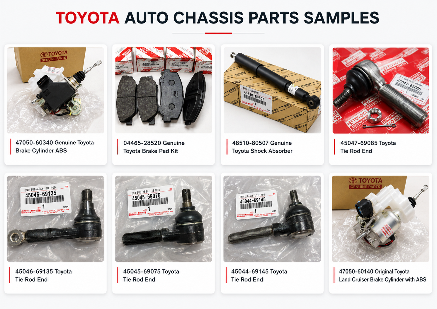 Japanese replacement automotive parts for Toyota and Nissan vehicles
